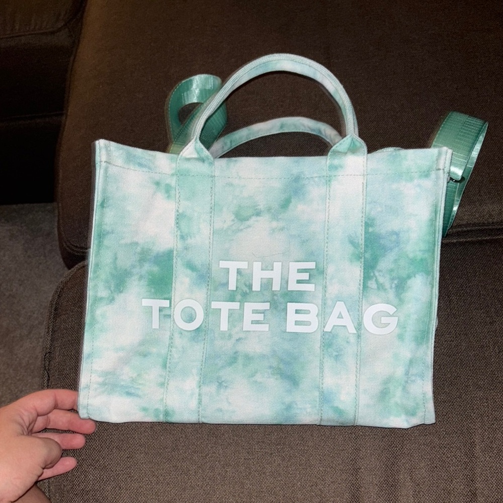 Green Tie-Dye 'The Tote Bag' Canvas Tote